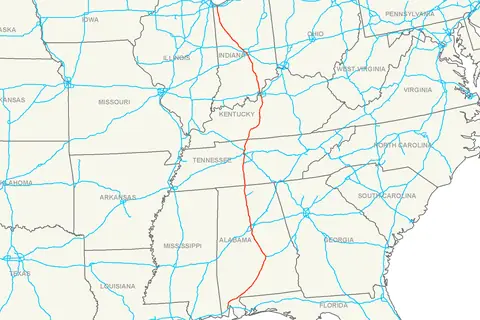 Map: Interstate 65 Map
